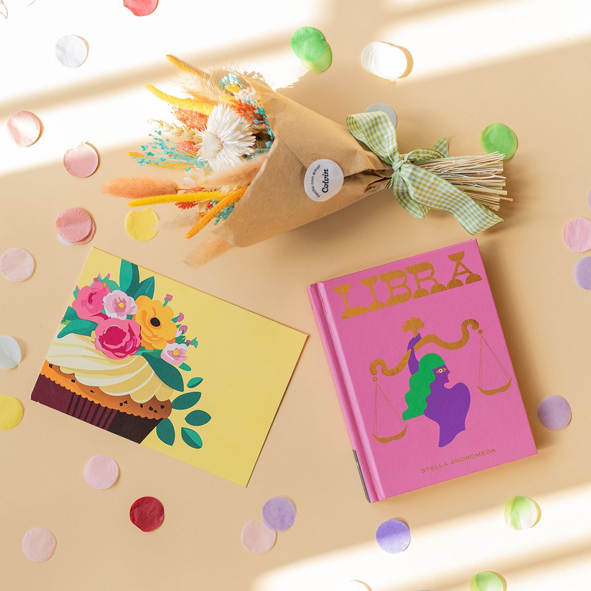 Pack Libra: Libro Horóscopo con Mini Ramo y Tarjeta