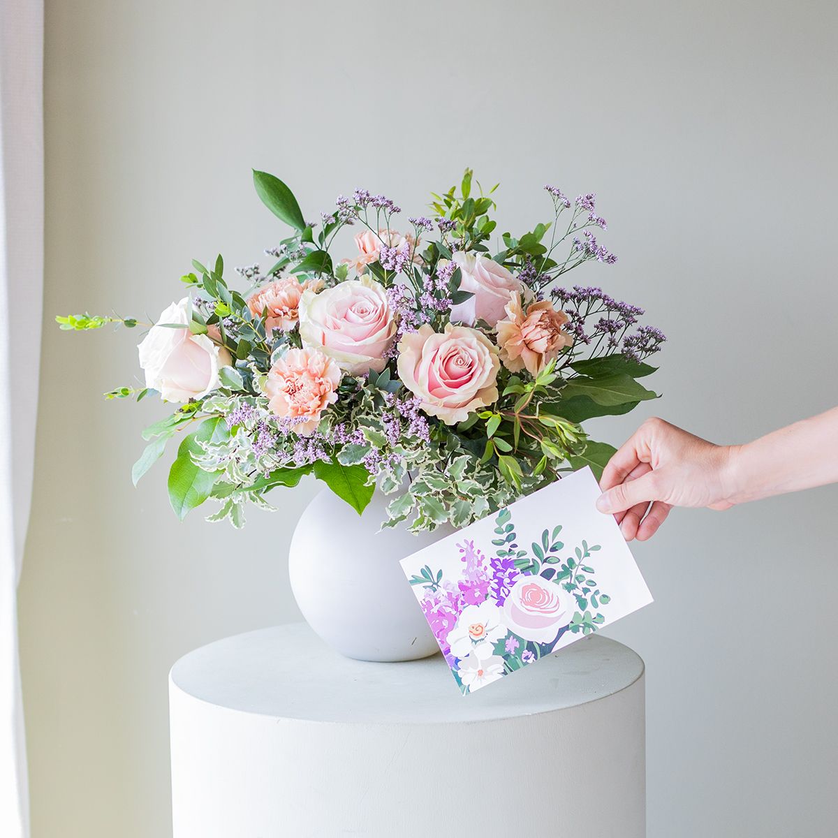 Pack Ramo con Jarrón y Tarjeta