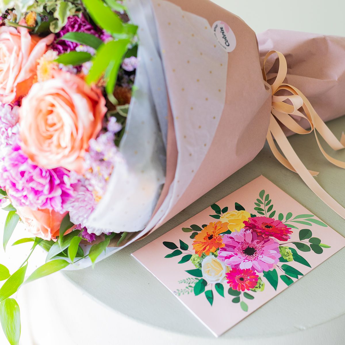 Pack Verano: Flores, envoltorio y tarjeta