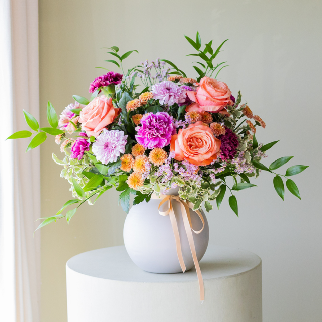 Jaipur - Ramo con Rosas y Crisantemos